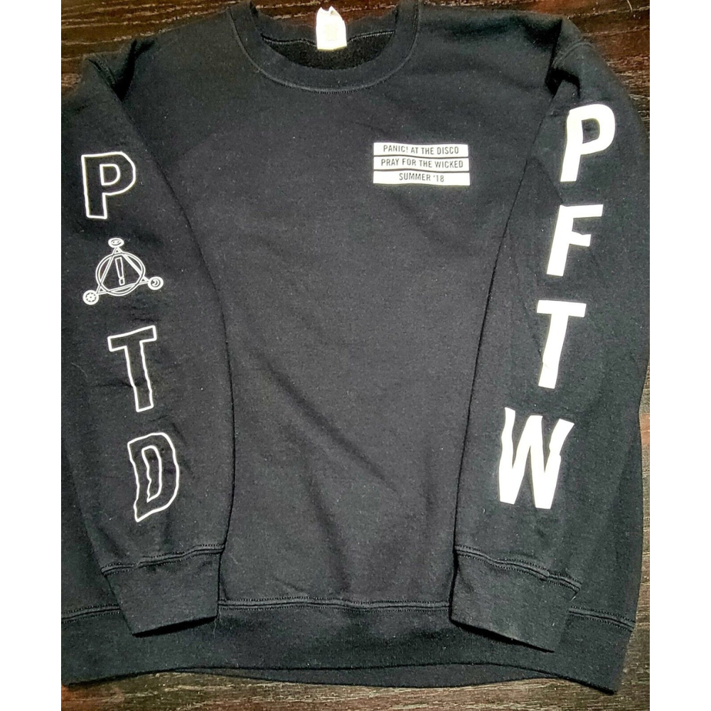 Panic At The Disco Men's L Pray For The Wicked 2018 Tour Sweatshirt Black